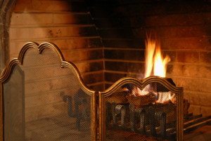 Fire screen in fireplace - Jackson MS - Santa's Friend Chimney Service